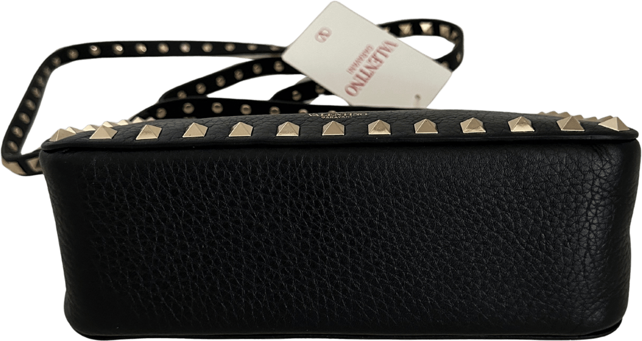 Valentino Valentino kleine Rockstud Schultertasche Kalbsleder schwarz / neuwertig Zwart