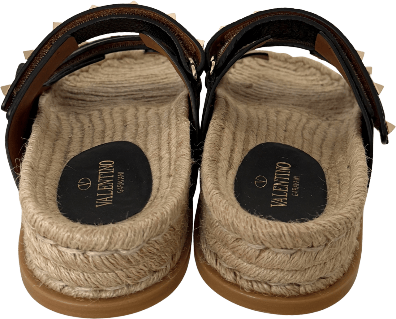 Valentino Valentino Garavani Rockstud Slides Größe 40 Schwarz Fullset / neuwertig Zwart