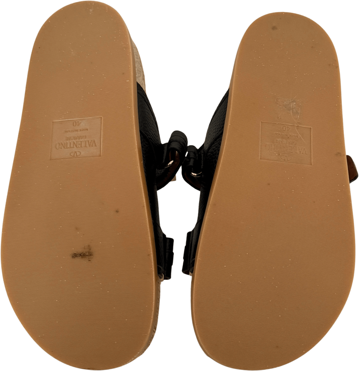 Valentino Valentino Garavani Rockstud Slides Größe 40 Schwarz Fullset / neuwertig Zwart