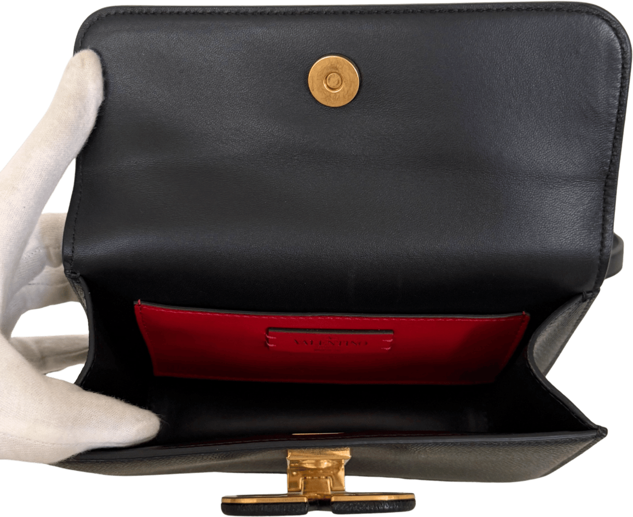 Valentino Valentino Garavani Vsling Schultertasche Small Schwarz / neuwertig Zwart