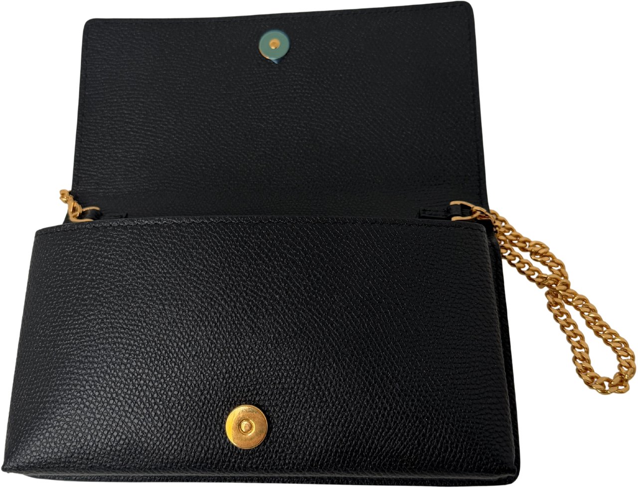 Valentino VLogo Wallet on Chain Calfskin Black Divers