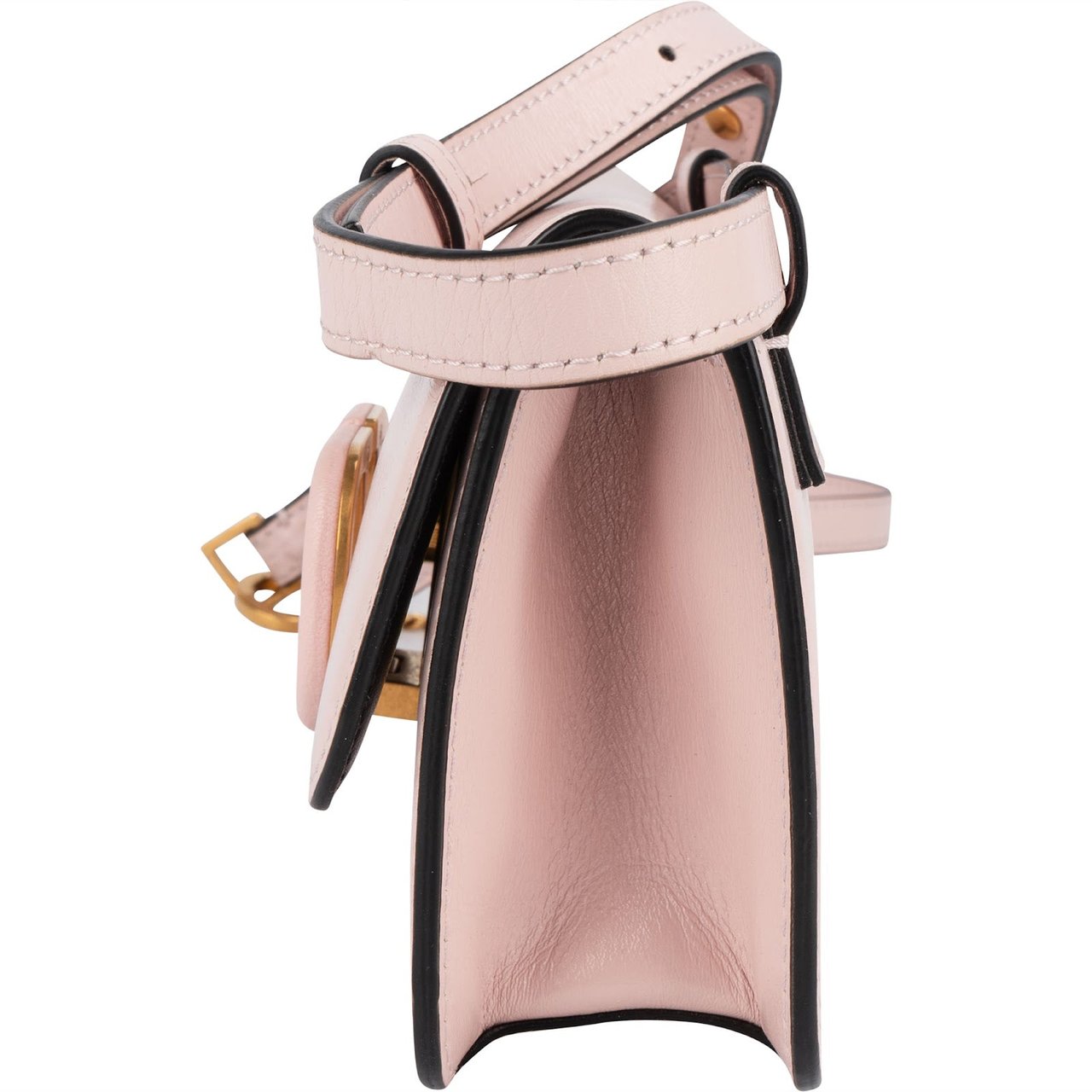 Valentino Garavani Pink Leather Vlogo Crossbody Bag Rood