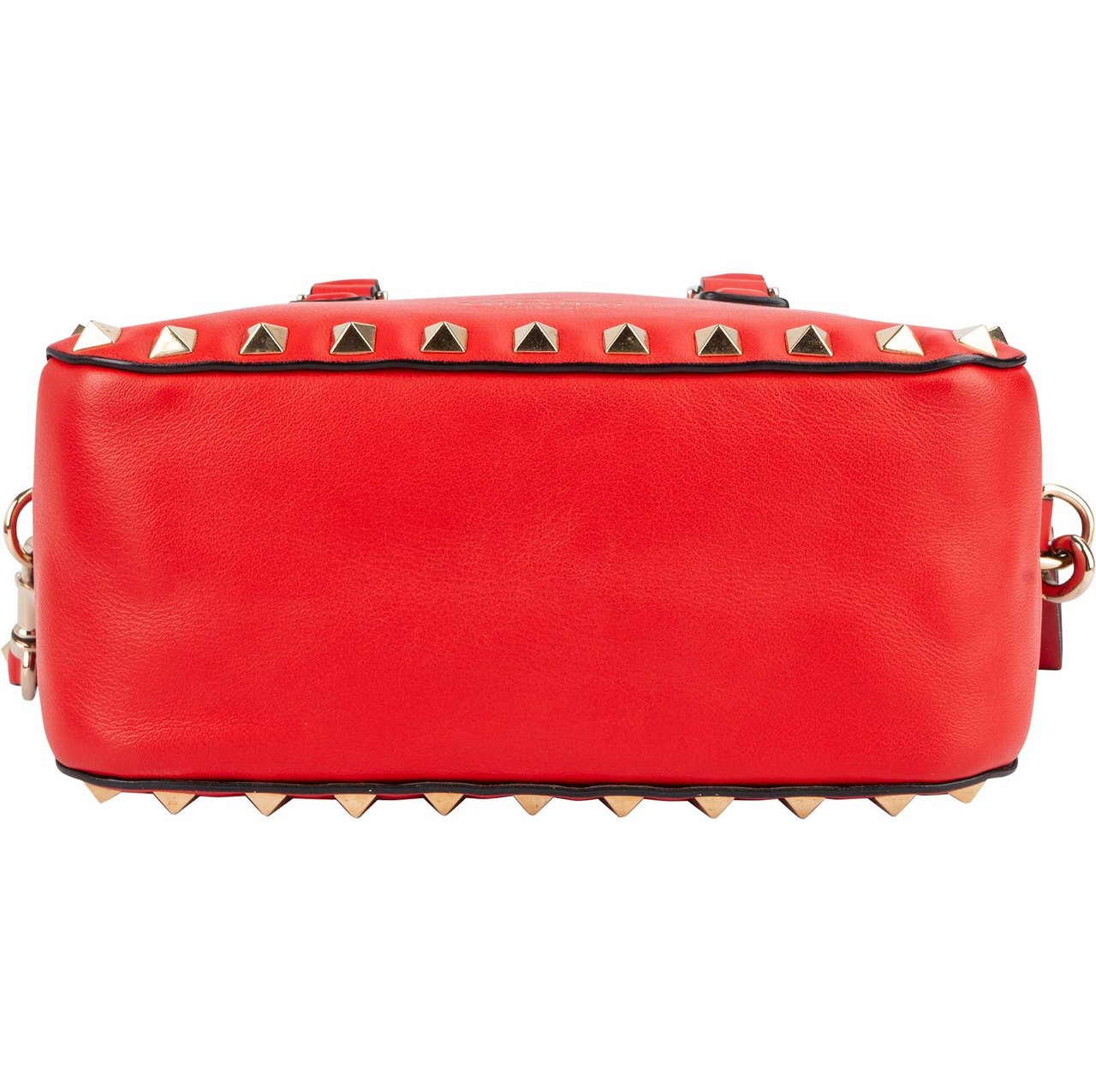 Valentino Valentino Red Leather Rockstud Small Camera Handbag Rood