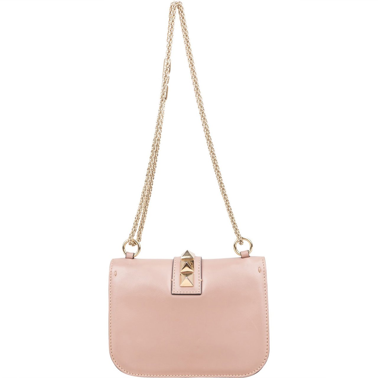 Valentino Garavani Calfskin Rockstud Small Flap Shoulder Crossbody Bag Rood
