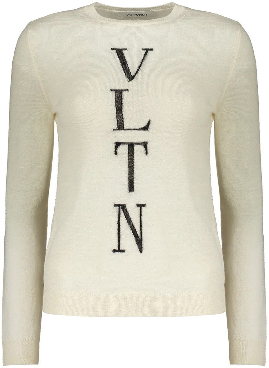 Valentino Valentino Garavani Logo Sweater Beige