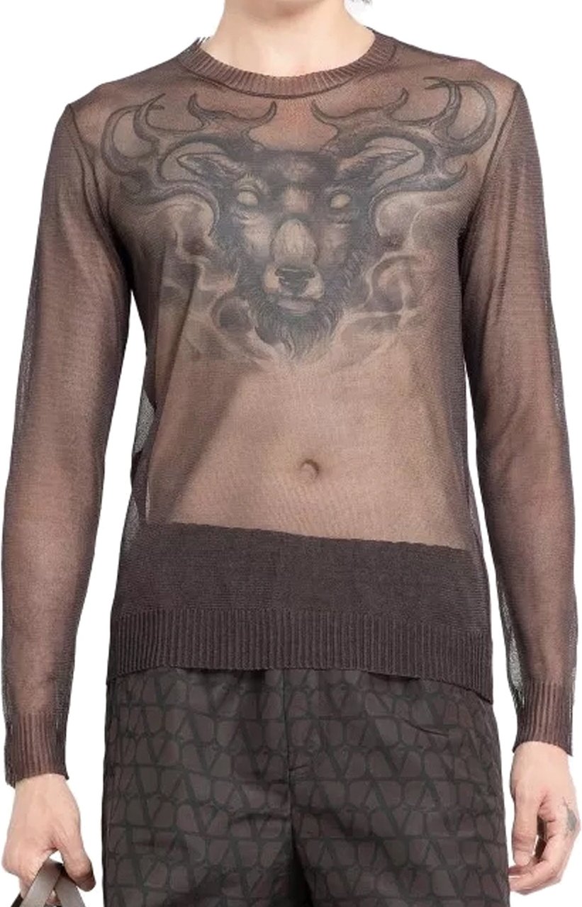 Valentino Semi-Transparent Sweater Bruin