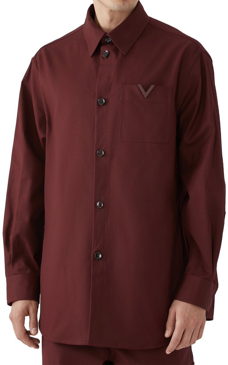 Valentino Garavani Cotton Shirt Jacket Rood