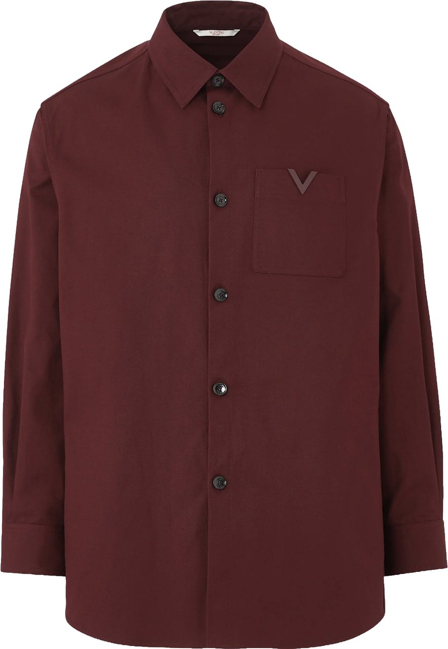 Valentino Garavani Cotton Shirt Jacket Rood