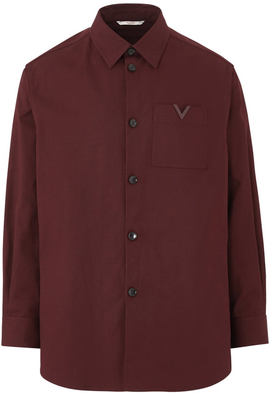 Valentino Garavani Cotton Shirt Jacket Rood