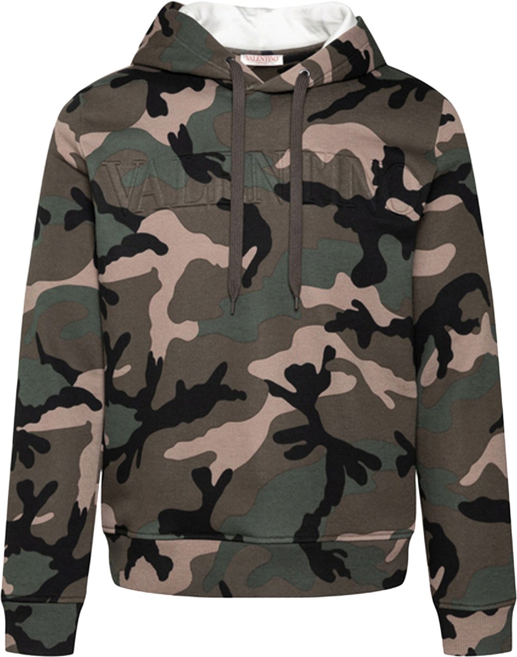 Valentino Camouflage Pattern Hoodie Sweatshirt Groen