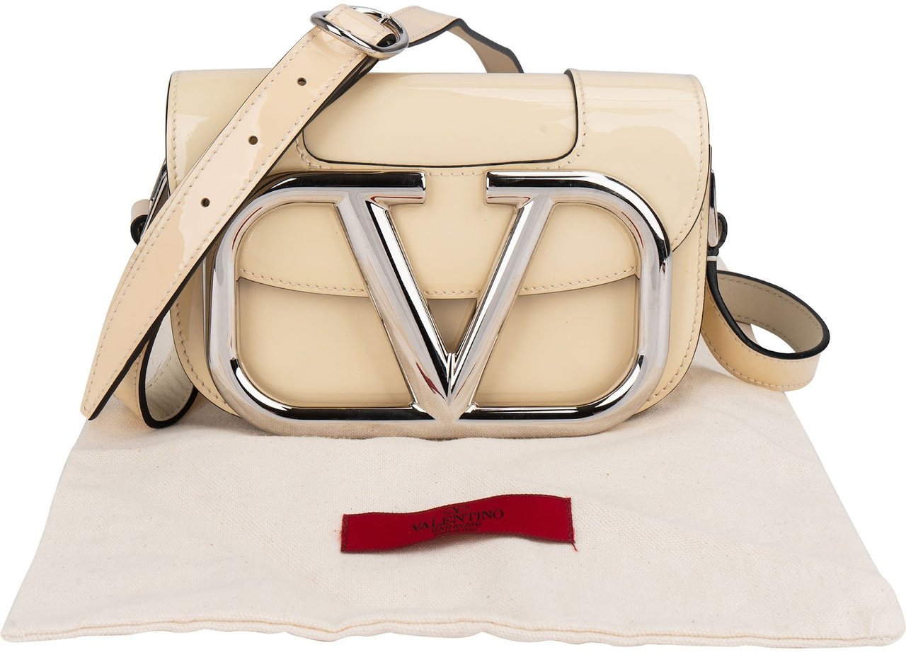 Valentino Valentino Garavani Patent Leather VLogo Locò Supervee Small Crossbody Bag Divers