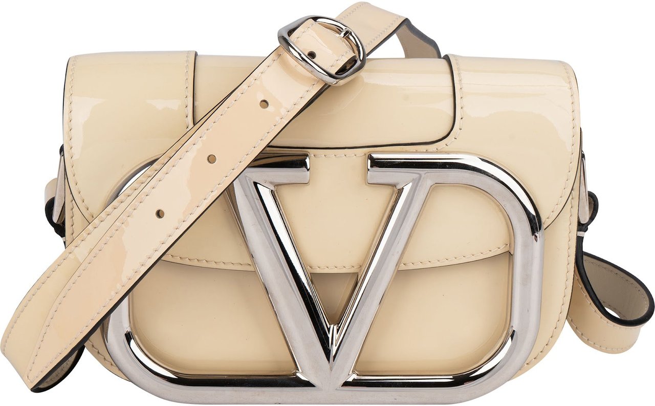 Valentino Valentino Garavani Patent Leather VLogo Locò Supervee Small Crossbody Bag Divers