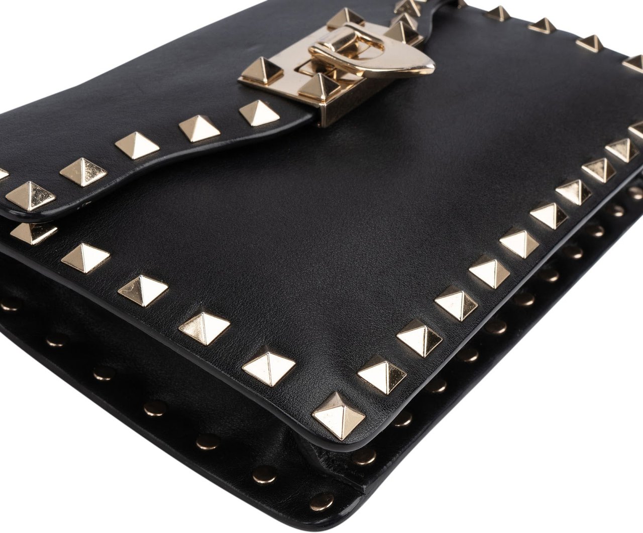 Valentino Valentino Garavani Rockstud Flap Crossbody Bag Zwart