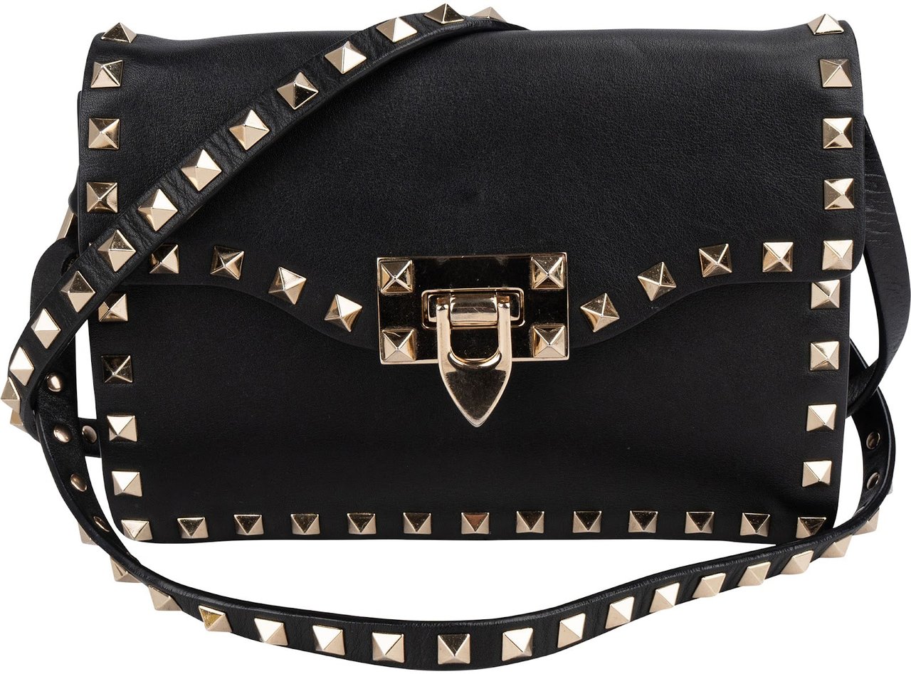 Valentino Valentino Garavani Rockstud Flap Crossbody Bag Zwart