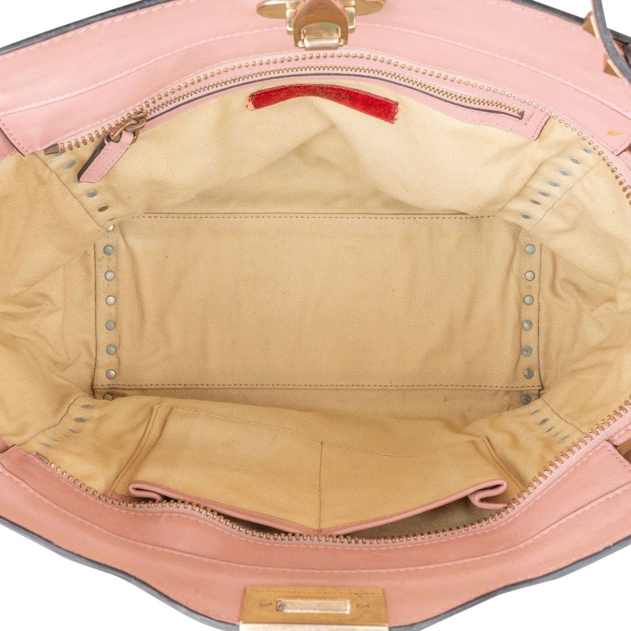 Valentino Valentino Garavani Leather Rockstud Handbag Rood
