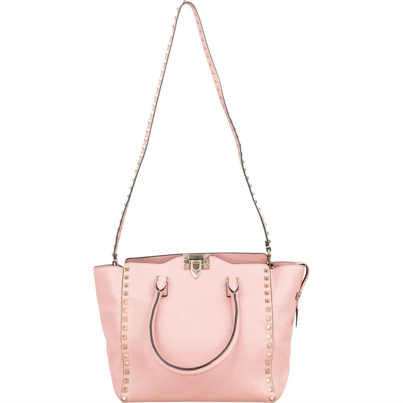 Valentino Garavani Leather Rockstud Handbag Rood