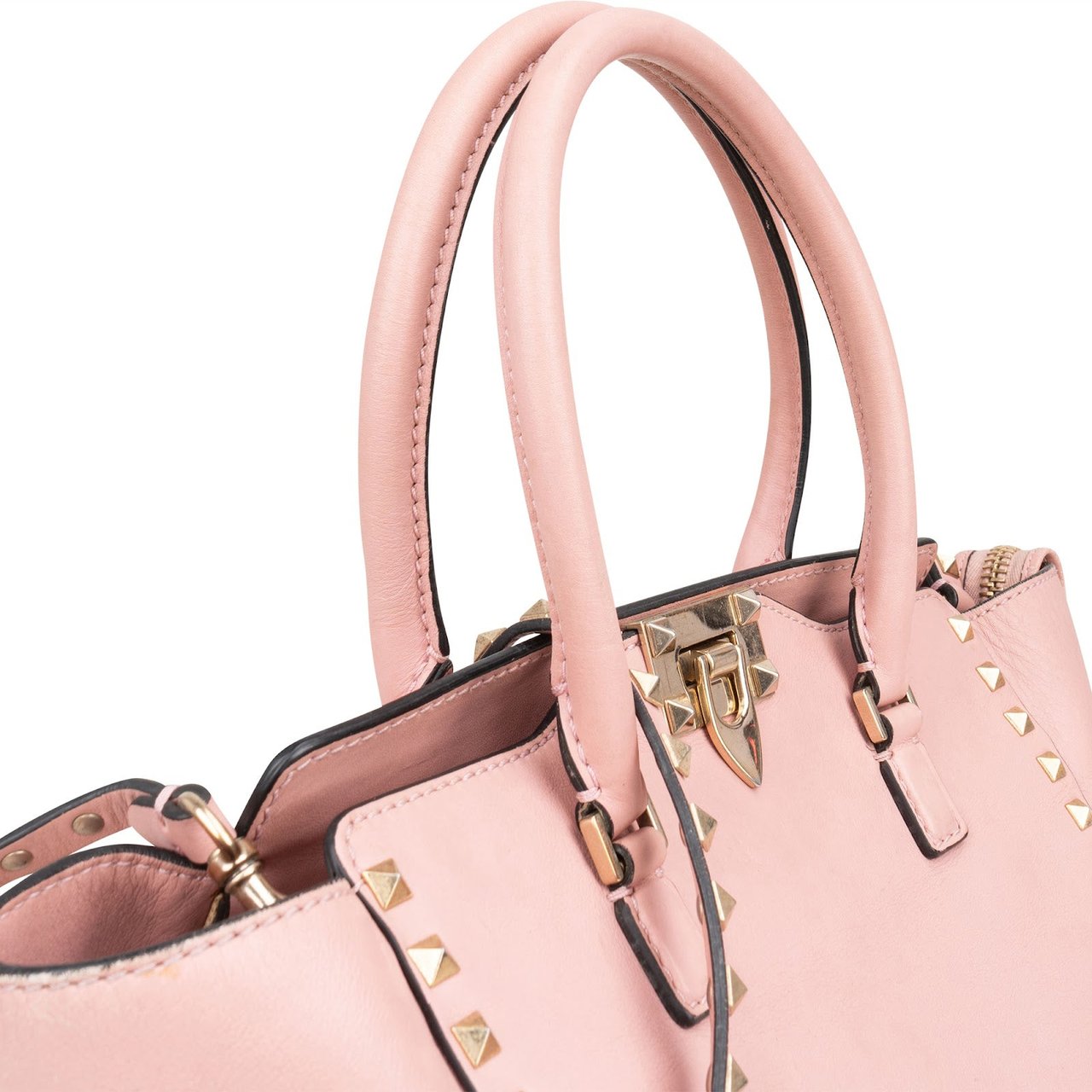 Valentino Valentino Garavani Leather Rockstud Handbag Rood