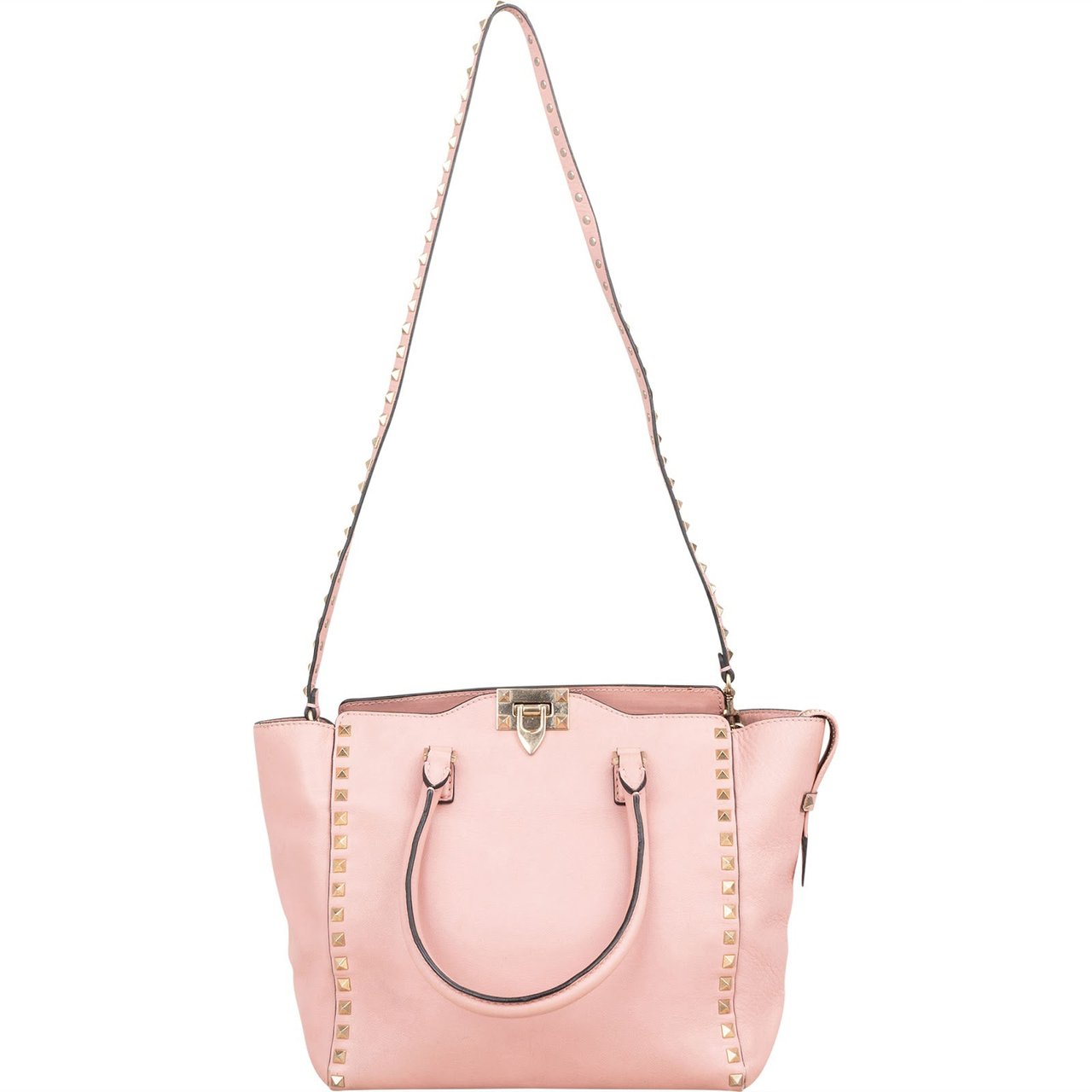 Valentino Valentino Garavani Leather Rockstud Handbag Rood