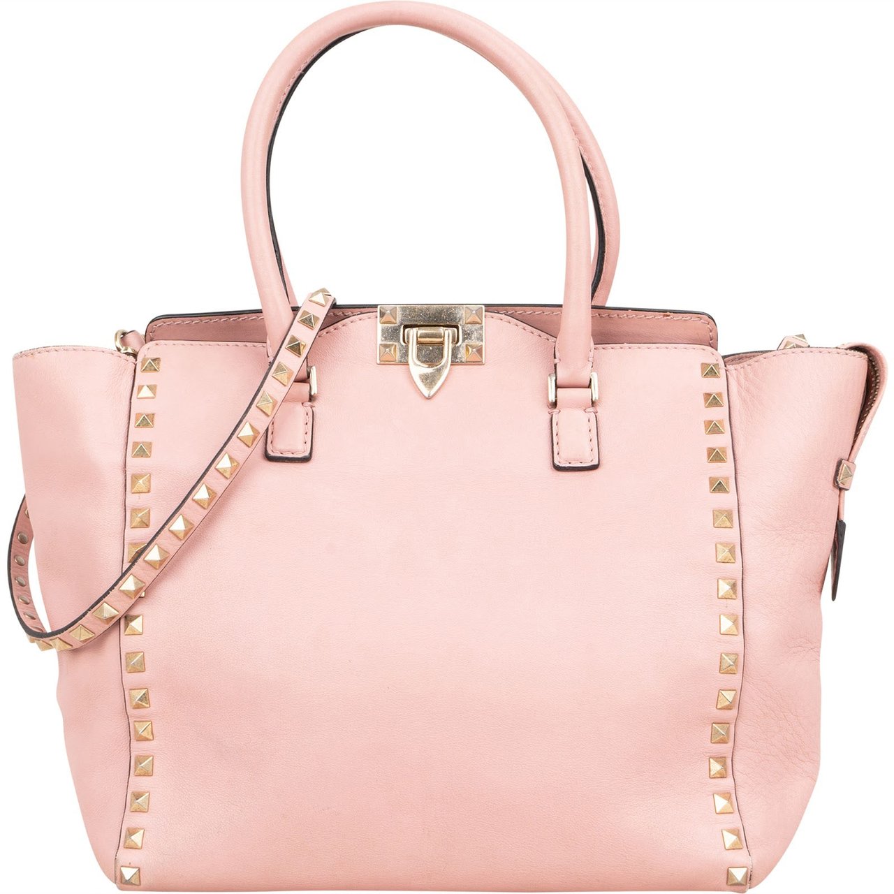 Valentino Valentino Garavani Leather Rockstud Handbag Rood