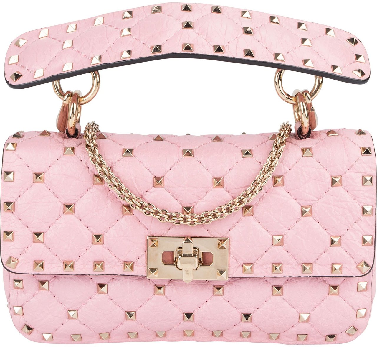 Valentino Valentino Garavani Quilted Leather Rockstud Spike Small Crossbody Handbag Rood