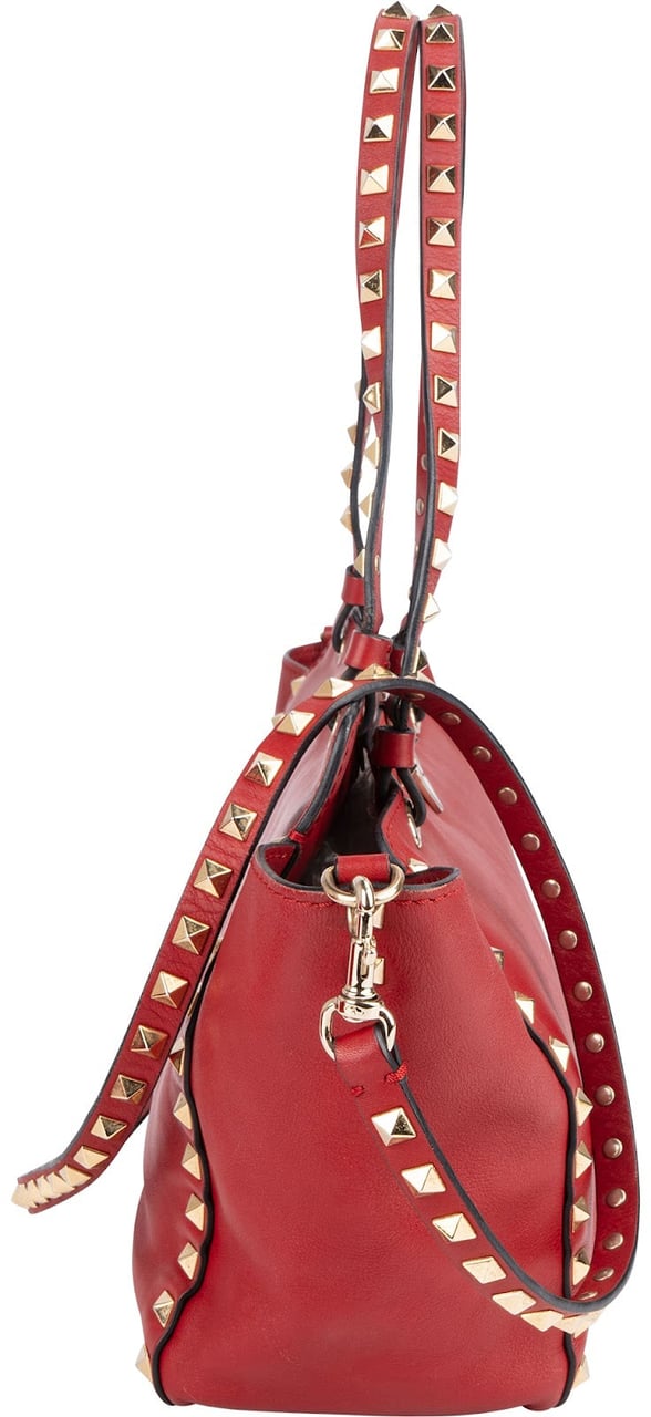 Valentino Valentino Garavani Rockstud Small Tote Shoulder Bag Rood