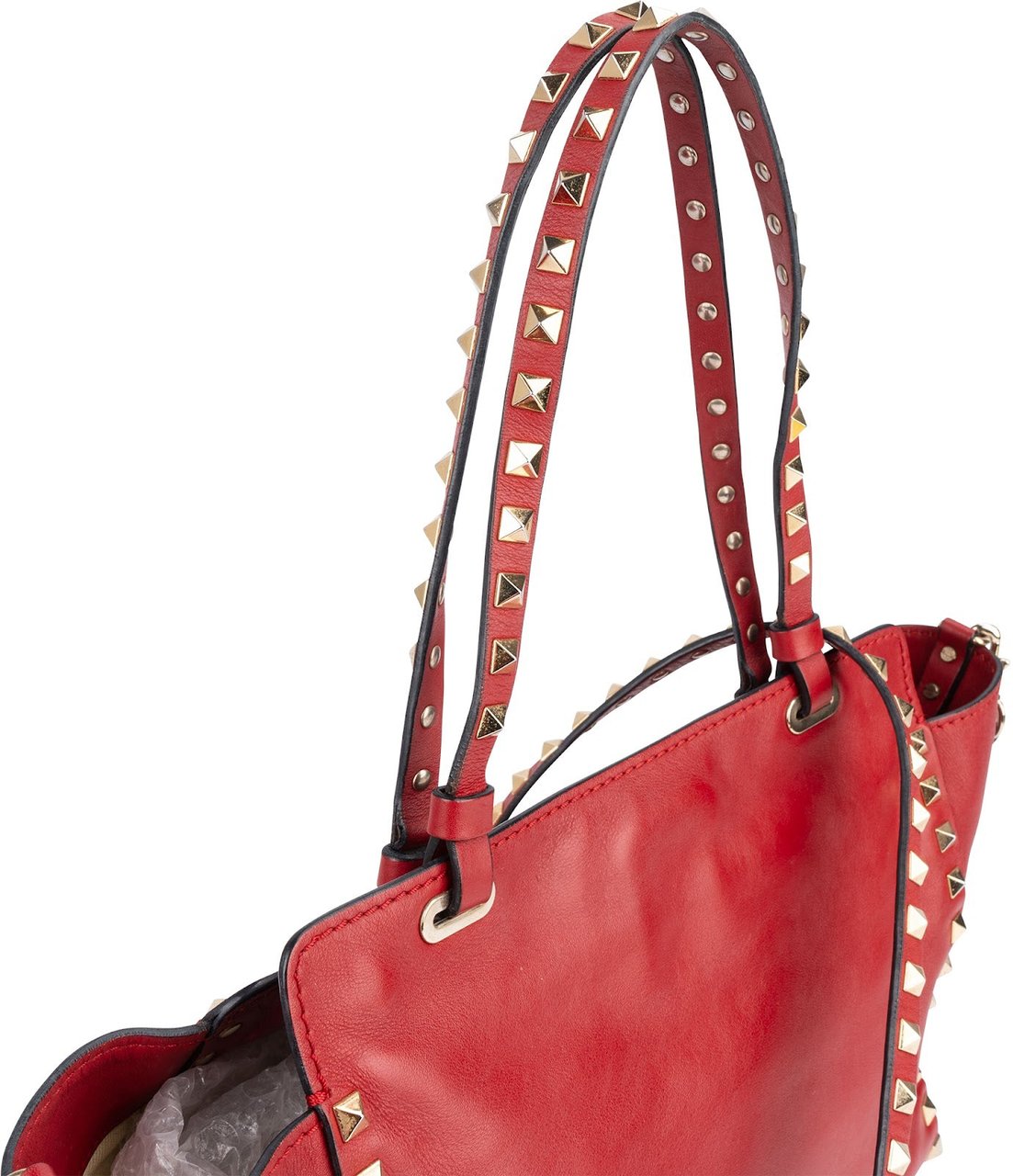 Valentino Valentino Garavani Rockstud Small Tote Shoulder Bag Rood