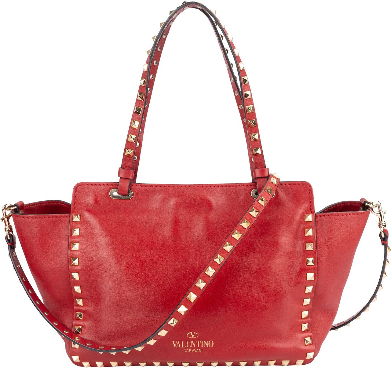 Valentino Valentino Garavani Rockstud Small Tote Shoulder Bag Rood
