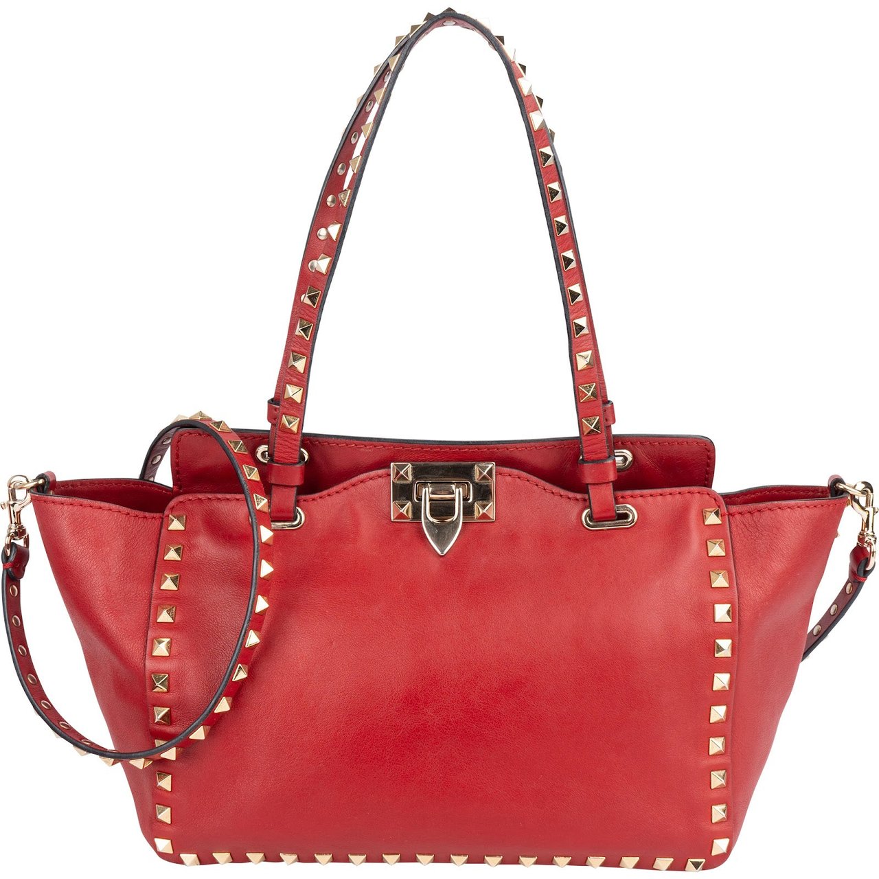 Valentino Valentino Garavani Rockstud Small Tote Shoulder Bag Rood