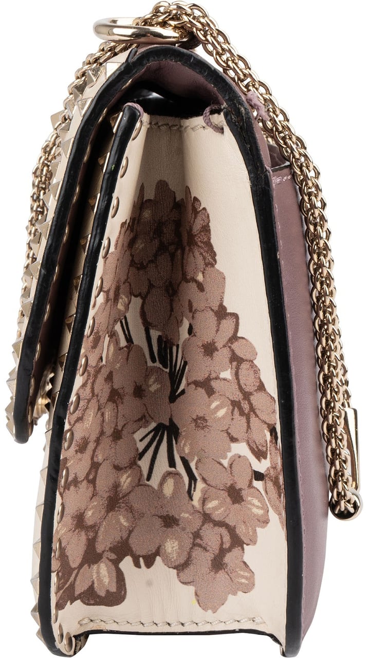 Valentino Valentino Leather Rockstud Lock Floral Crossbody Bag Divers