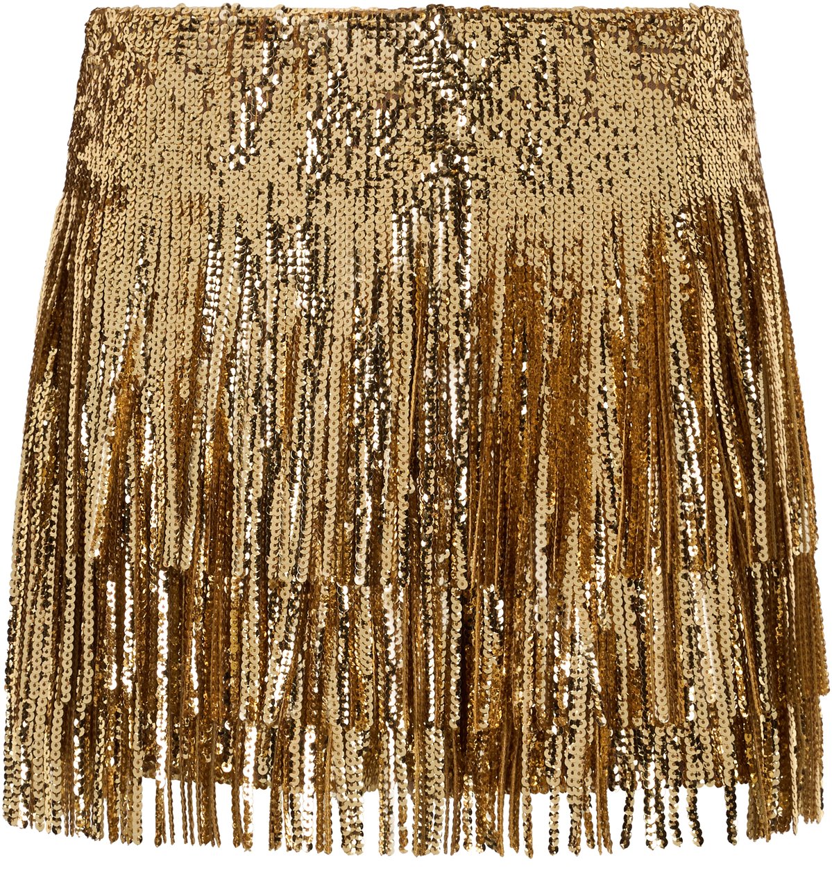 Valentino Golden shorts with sparkling fringes Goud