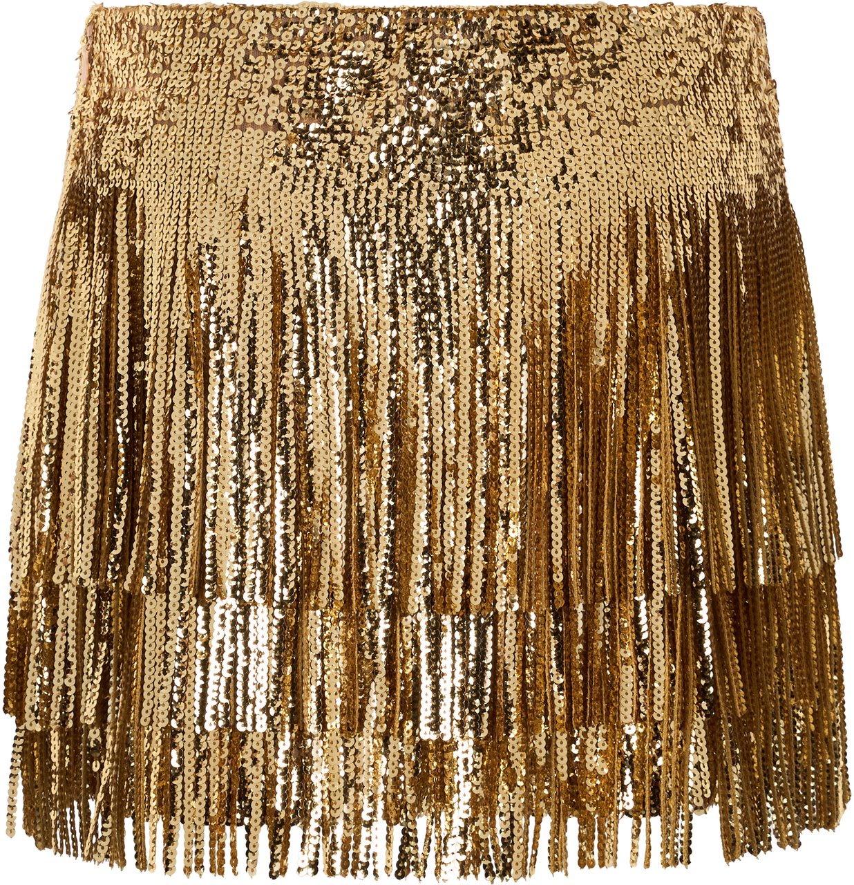 Valentino Golden shorts with sparkling fringes Goud