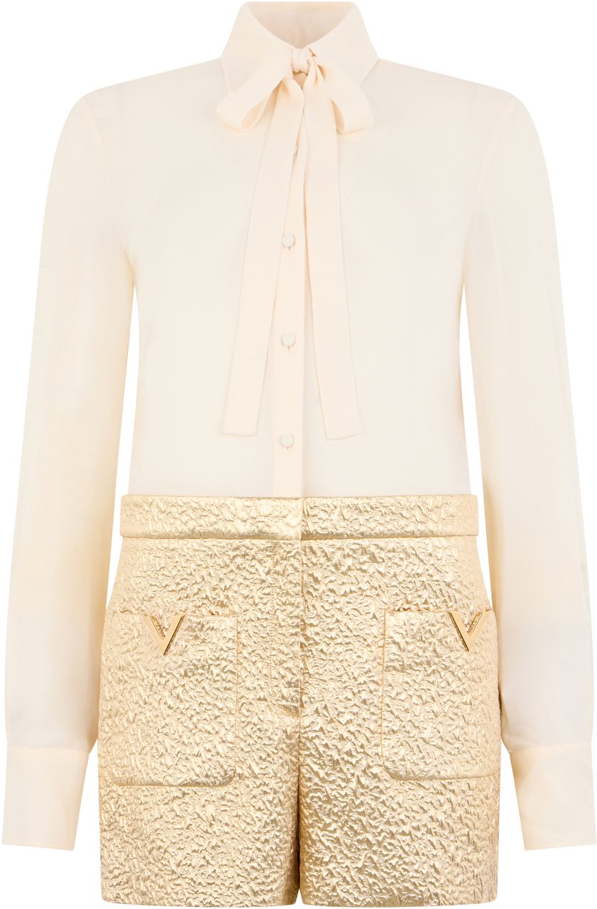Valentino Silk suit Goud