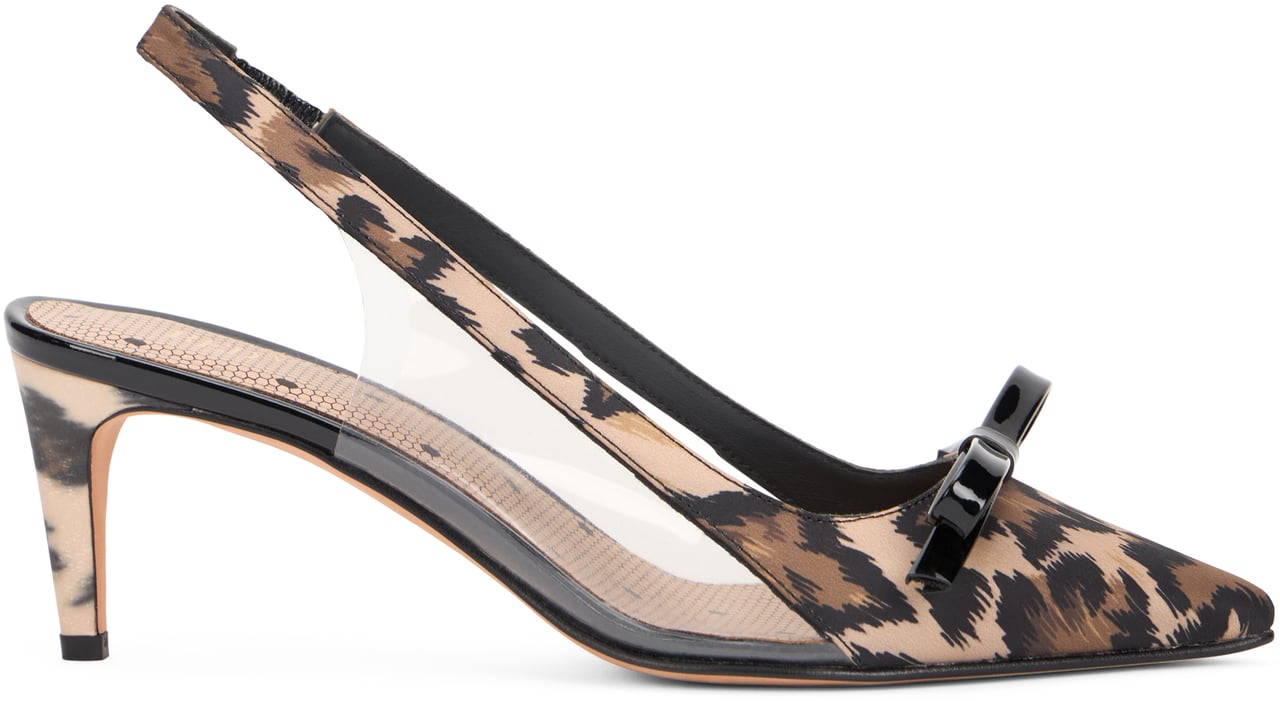 Valentino Elegant shoes with heels featuring a leopard pattern. Zwart