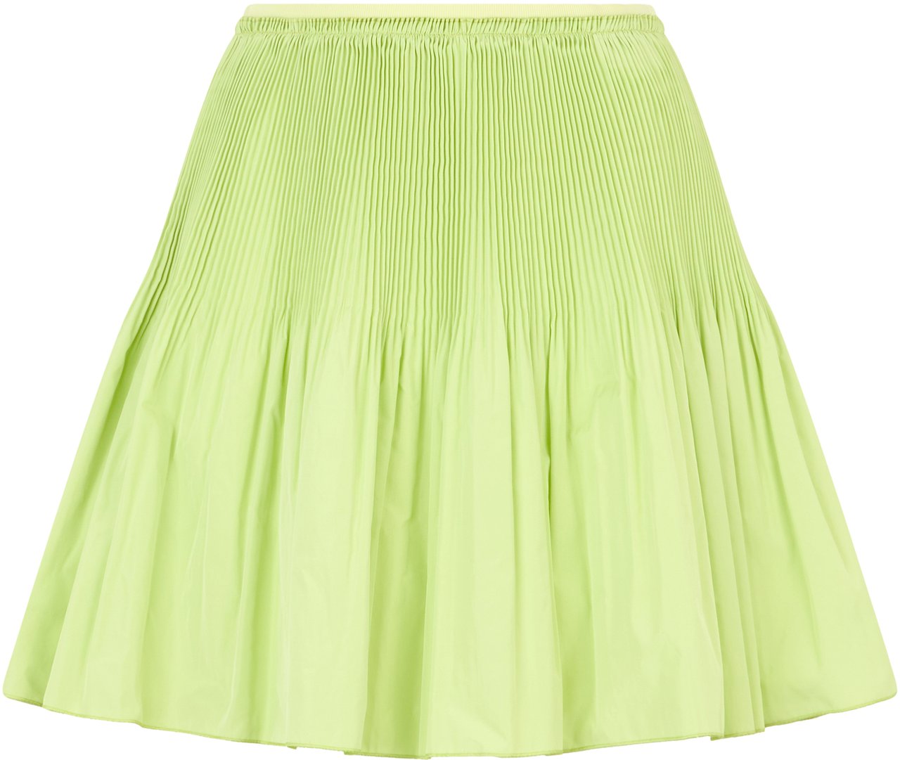 Valentino Short pleated skirt in light green, elegant and versatile. Groen