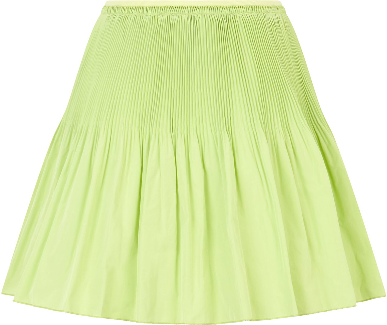 Valentino Short pleated skirt in light green, elegant and versatile. Groen
