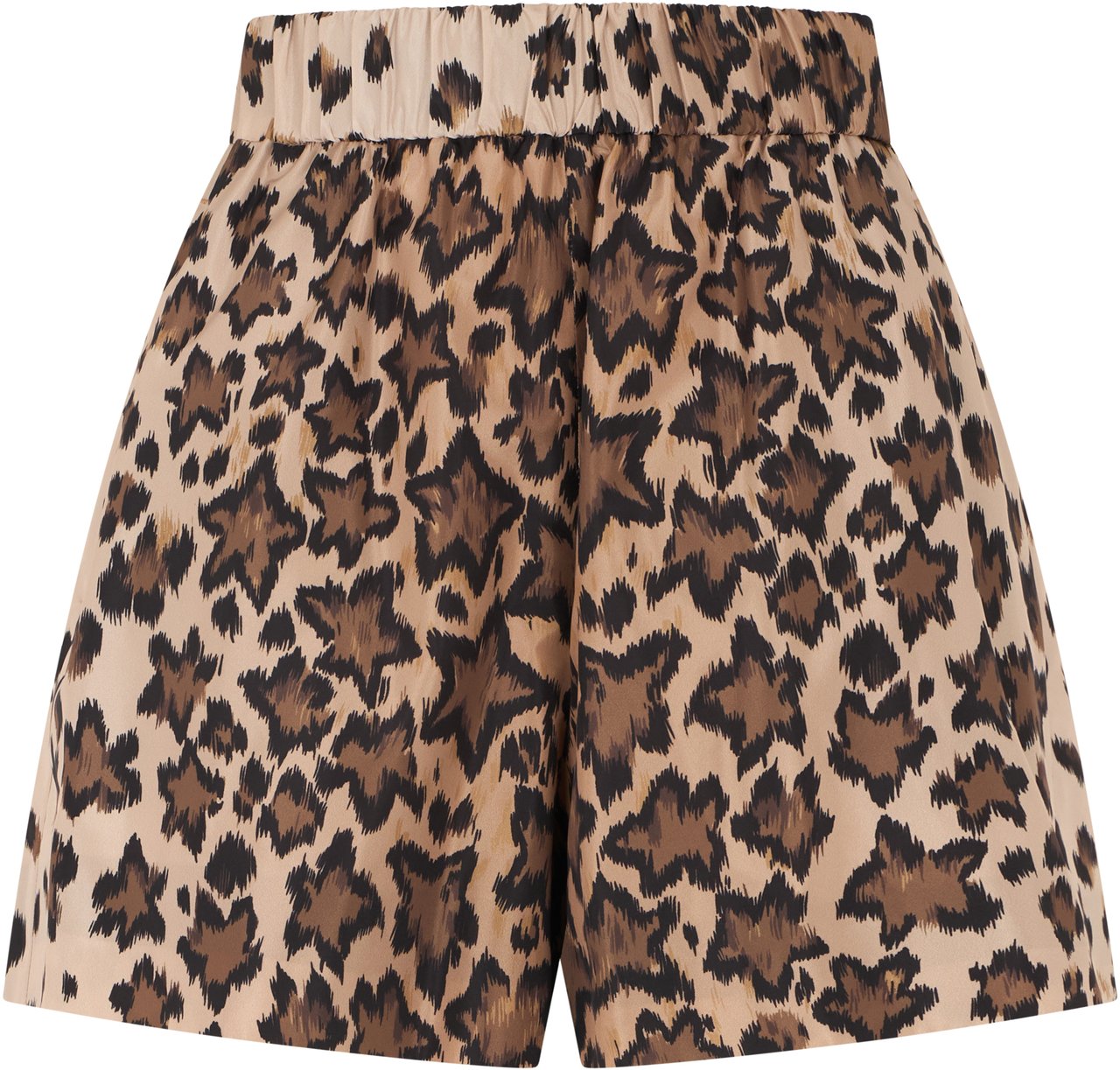 Valentino Leopard print summer shorts, elegant and refined. Neutraal