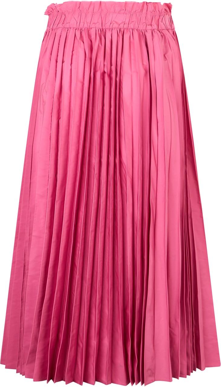 Valentino Fuchsia skirt with pleated effect, minimal and versatile. Roze
