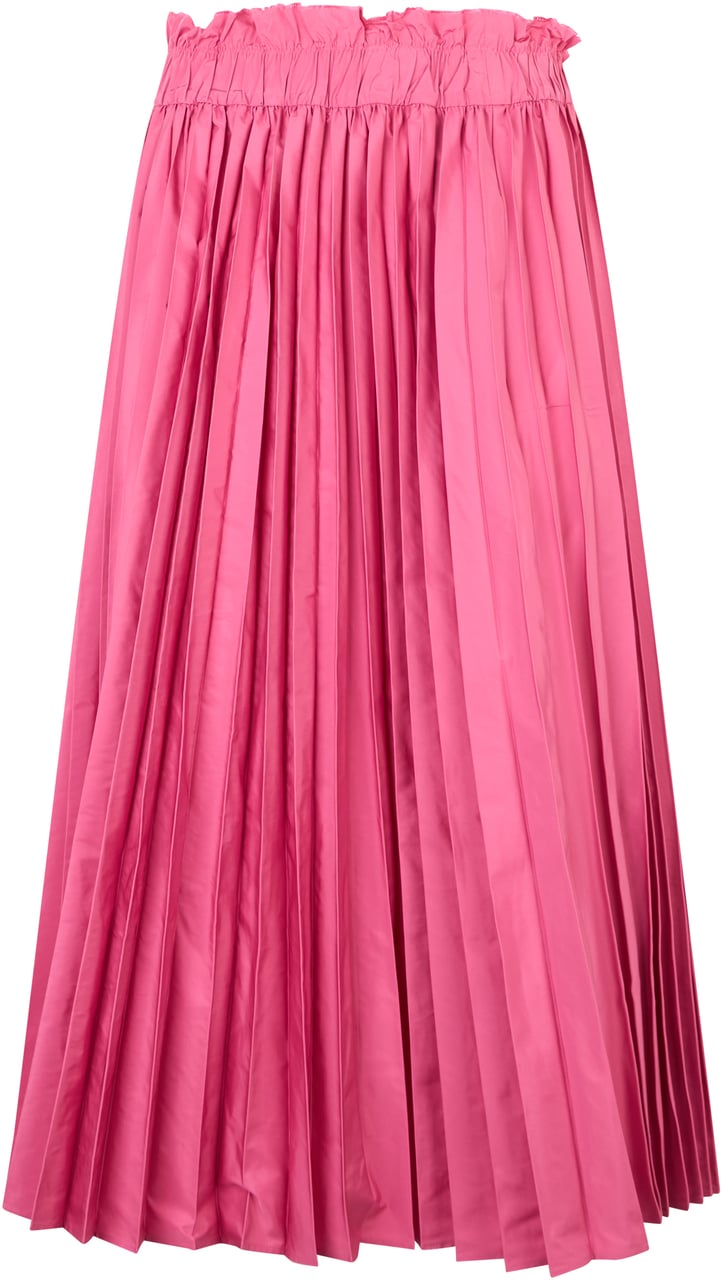 Valentino Fuchsia skirt with pleated effect, minimal and versatile. Roze