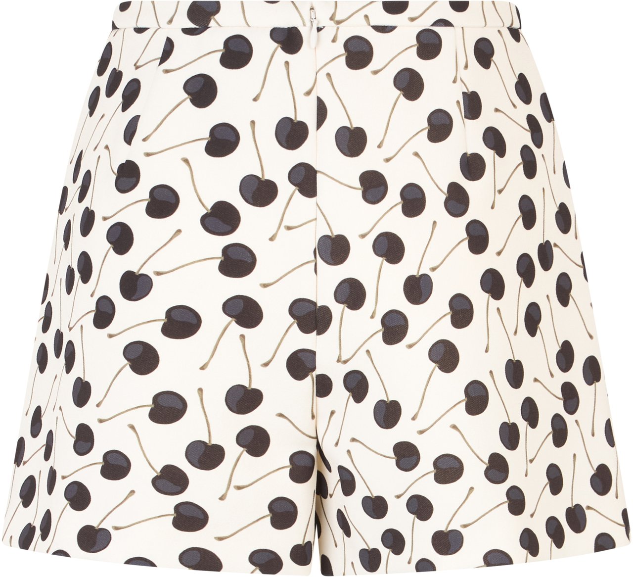 Valentino Short white pants with cherry pattern. Wit