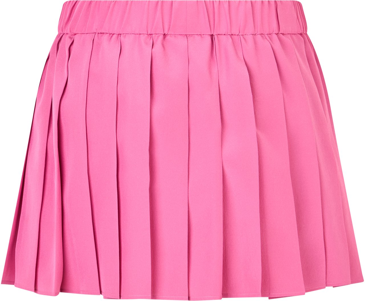 Valentino Pink pleated short skirt, minimal and elegant. Roze
