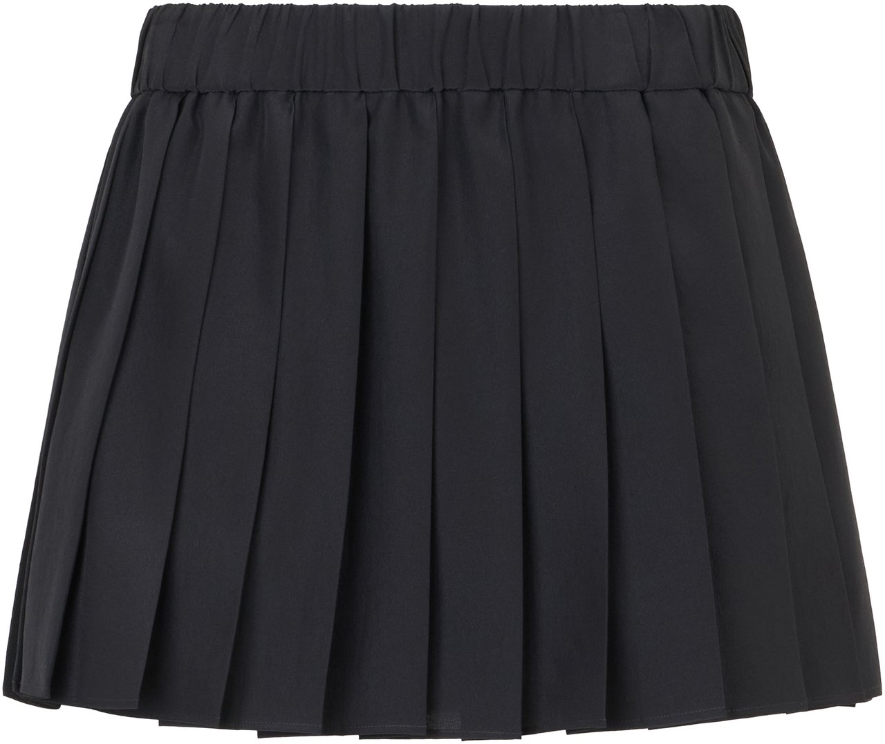 Valentino Black pleated skirt, elegant and versatile. Zwart