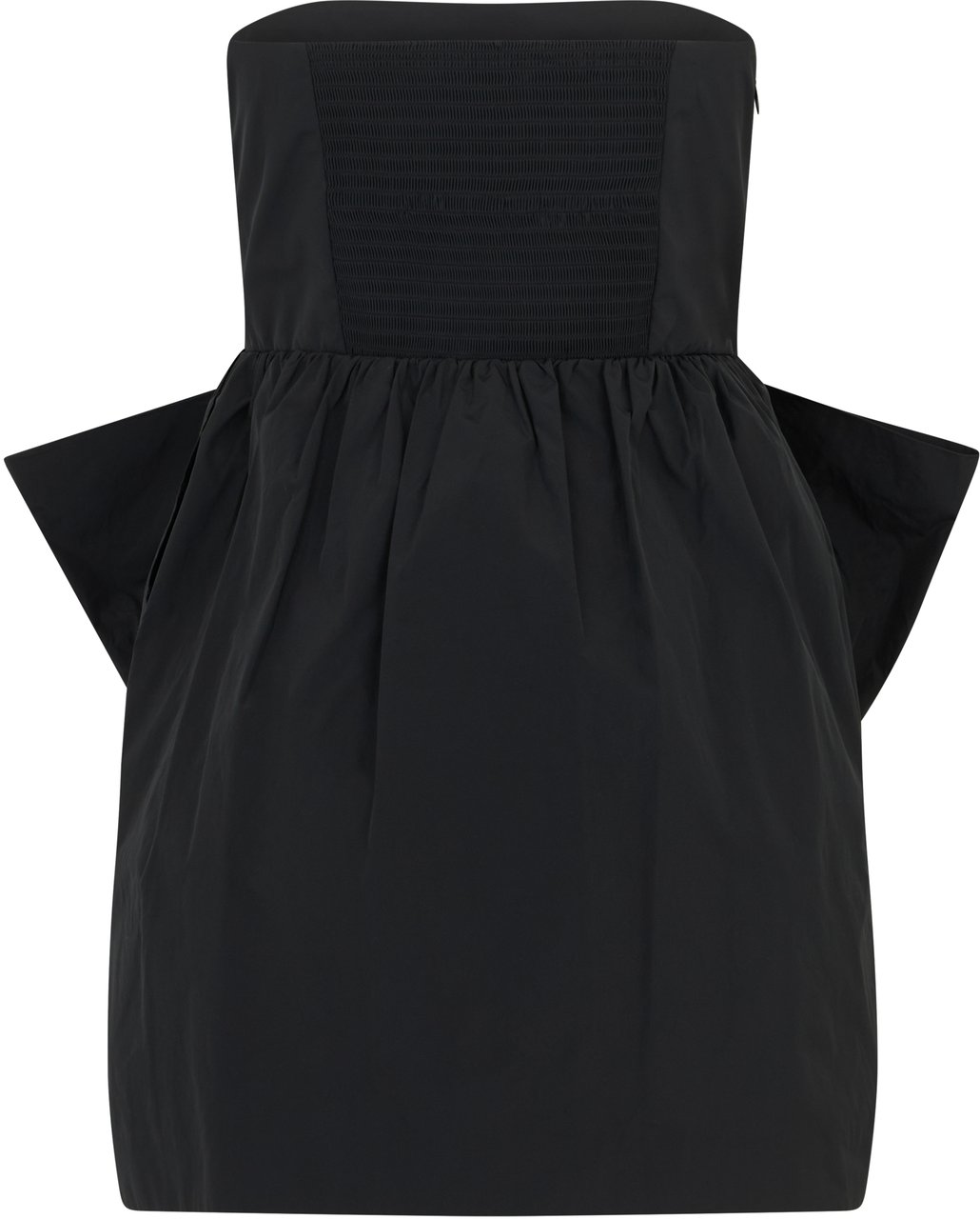 Valentino Black short dress without sleeves with an elegant and sophisticated design. Zwart