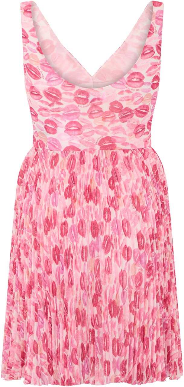 Valentino Pink short dress with pattern, versatile and sophisticated. Roze