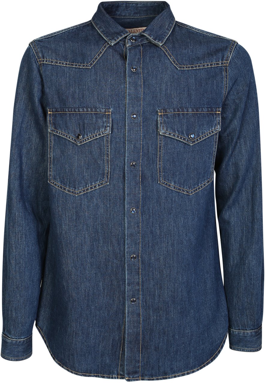 Valentino VALENTINO Blue Shirts Blauw
