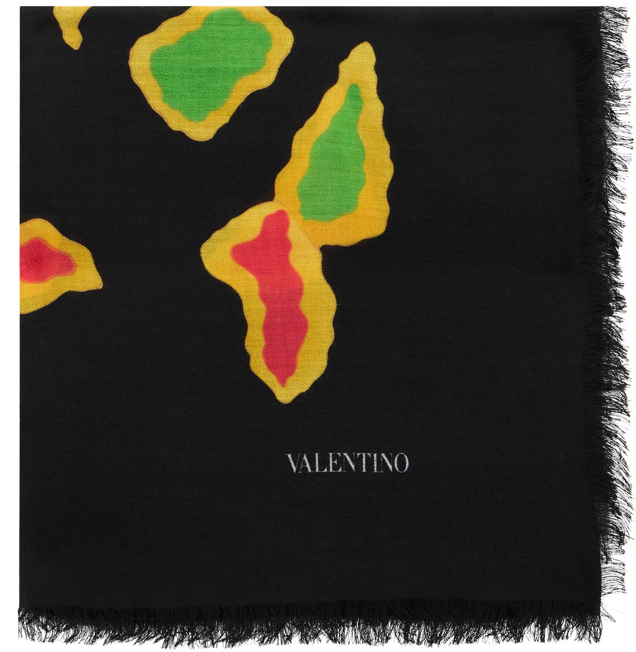 Valentino Soft scarf with abstract patterns Zwart