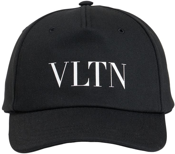 Valentino Black cap with curved visor and logo Zwart