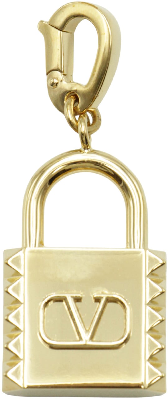 Valentino Golden metal charm in the shape of a padlock Goud