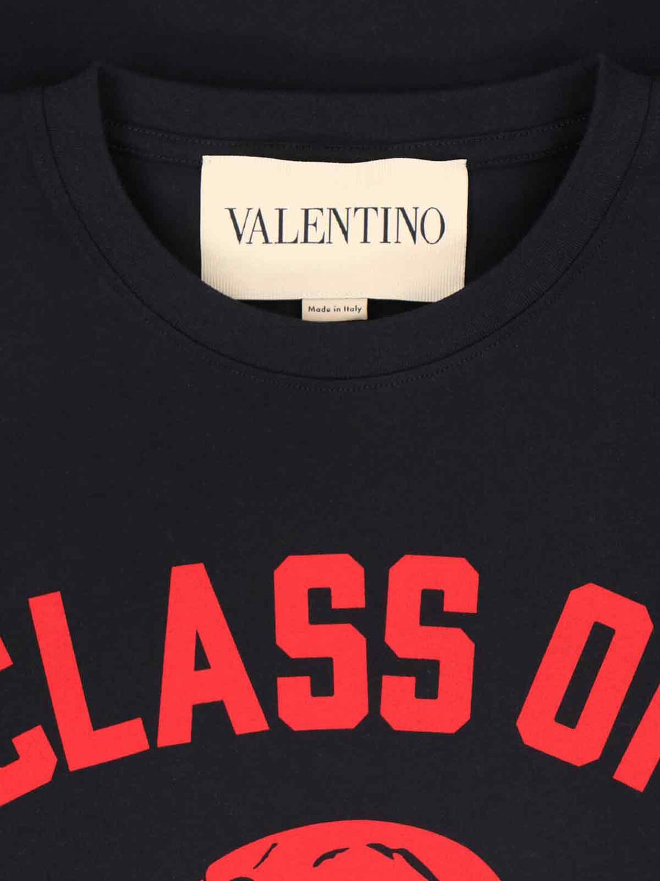 Valentino "Class Of 1960" T-Shirt In Black Cotton Zwart
