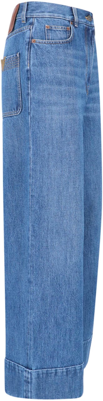 Valentino Straight-Leg Jeans With Classic Mid-Rise Fit Blauw