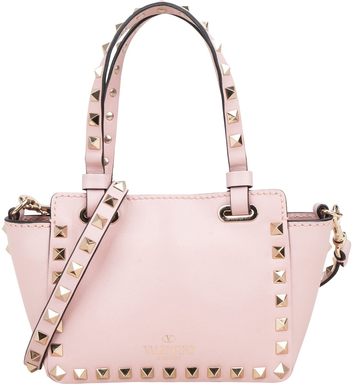 Valentino Valentino Garavani Leather Mini Rockstud Crossbody Handbag Rood
